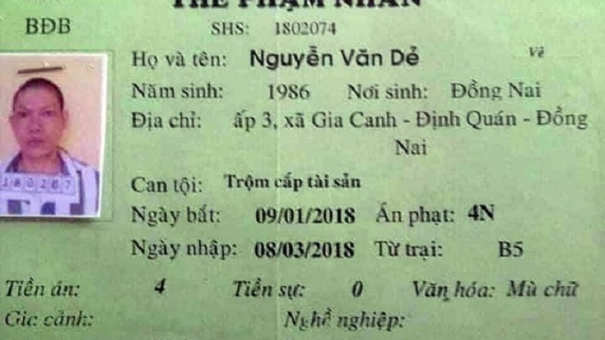 Truy tìm phạm nhân trại Z30D phá còng trốn khỏi bệnh viện